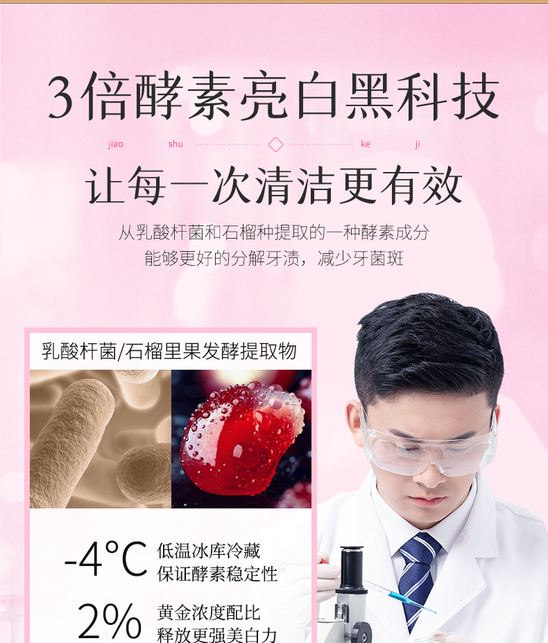草珊瑚益生菌酵素白牙膏人杰地灵国风款牙膏定制